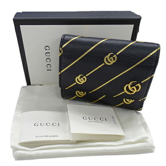 GUCCI Black Leather GG Marmont Wallet - Picture 9 of 16